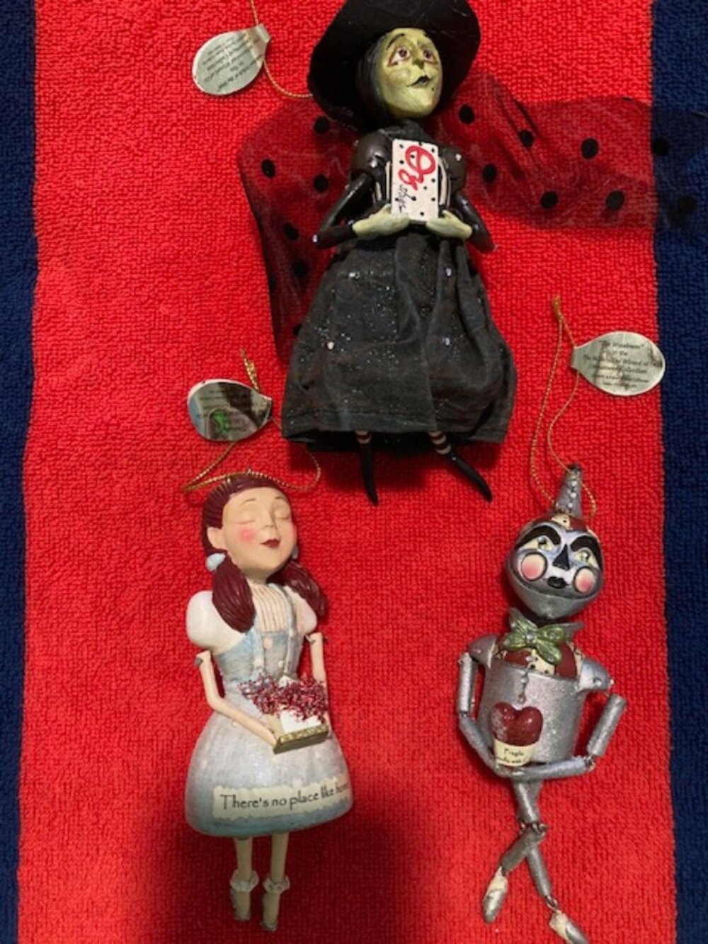 Ashton Drake Whimsical Wizard of Oz Ornaments Set of 3 NWT